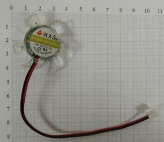 Вентилятор для видеокарты 4,5 см. 2 pin, расстояние между креплениями 1.8-2-2.5 см.