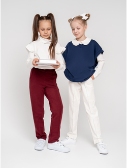 Брюки трикотажные экрю