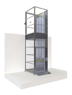 Подъемники подъем более 2х метров (до 13 метров) с ограждением шахты