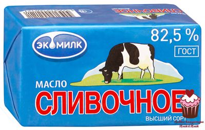 Масло сливочное ЭКОМИЛК 82,5%, 450г