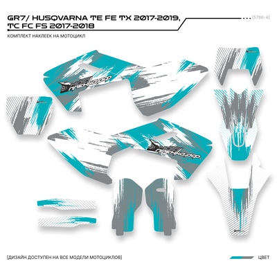 Наклейки на мотоцикл GR7 ГР7/ HUSQVARNA TE FE TX 2017-2019,  TC FC FS 2017-2018 #5786-4