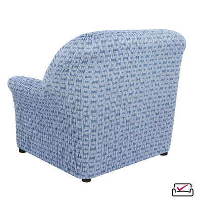 Чехол на кресло Сиена Сатурно Синий.  Бренд Еврочехол.