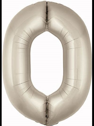 Шар цифра 0 кремовая