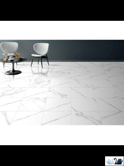 Керамогранит Staro Oasis Remix Statuario 60х60 см белый глянцевый