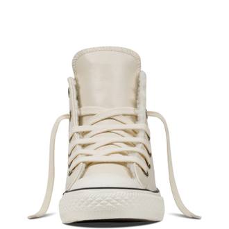 Зимние кеды Converse белые с мехом