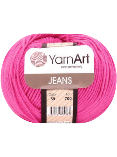 Jeans Yarn Art пряжа цвет № 59 фуксия