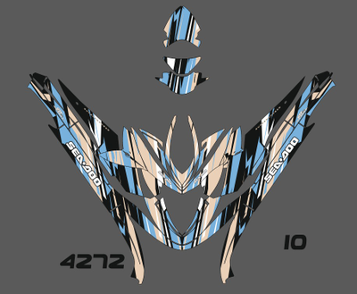 Наклейки для гидроцикла SEADOO GTX 130 4-TEC Limited Supercharged 2003-2004 #4272