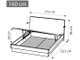 Кровать "Eclisse" с подъёмным механизмом 160х200 см