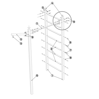 Уличная шведская стенка  456