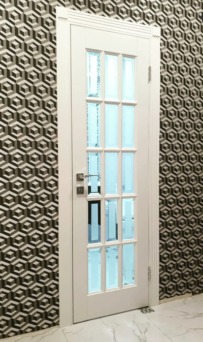 ЙОШКАР-ОЛА. МАССИВ СОСНЫ. КЛАССИКА (АНГЛИЙСКАЯ РЕШЕТКА)  ЭМАЛЬ БЕЛАЯ, ПОЛОТНО ОСТЕКЛЕННОЕ (ФАЛЬШФАЦЕТ)