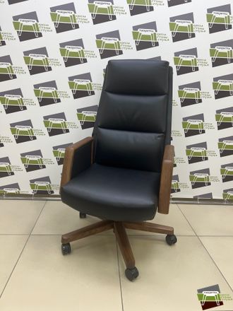 Кресло Franco A2415-1 Черный натуральная кожа/экокожа