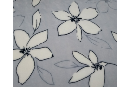 Велсофт серый с белыми лилиями