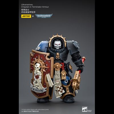 Капеллан-терминатор Ультрамаринов (Warhammer 40k) - КОЛЛЕКЦИОННАЯ ФИГУРКА 1/18 Ultramarines Chaplain in Terminator Armour (JT7080) - JOYTOY