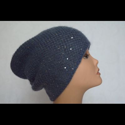 Голубая шапка вязаная Vizio Италия 6463 CL