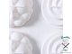 Форма для муссовых десертов и выпечки KONFINETTA «Карамелла», 29,5×17,2×2,5 см, 8 ячеек (d=6,5 см), цвет белый