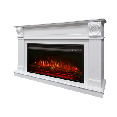 Линейный электрокамин Глория RF WT с очагом Flash 36