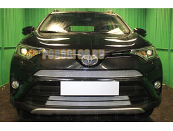 Защита радиатора Toyota Rav 4 2015-2019 (2 части) chrome низ кроме DT PREMIUM