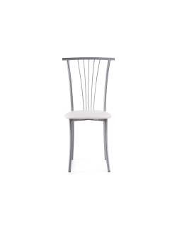 Стул на металлокаркасе Grigori белый полимер / светлый мусс