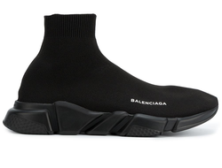 Кроссовки-носки Balenciaga Speed монотонные черные