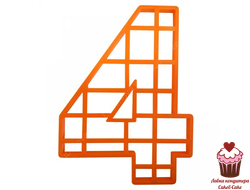 Вырубка для торта Цифра 4