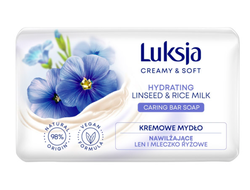 Мыло туалетное Luksja Creamy & Soft linseed&rice milk/ Семена льна и Рисовое молочко, 90 г