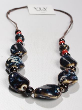 Колье "Керамические бусины 12"