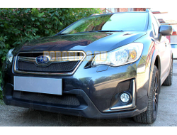 Защита радиатора Subaru XV (рестайлинг) 2016-2017 black верх