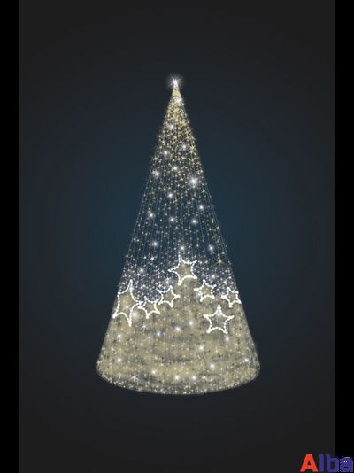 Новогодняя 3Д композиция Елка - конус