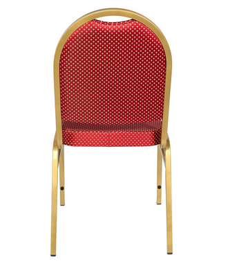 Банкетный стул Раунд 20мм - золотой, красная корона