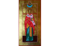 Александр Адрианопольский, священномученик, епископ. Рукописная мерная икона.