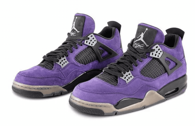 Nike Air Jordan 4 Retro Travis Scott X Suede Арт3 сбоку