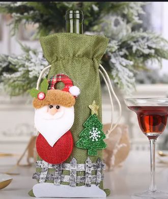 рождественский чехол для винной бутылки