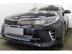 Защита радиатора KIA Optima 2015-2018 (GT / GT-Line) chrome низ