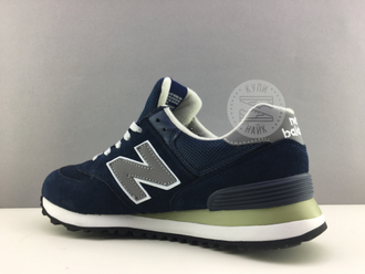 New Balance 574 Темно-синие с белым (41-45) Арт.071F