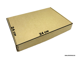 Коробка картонная 34 x 24 x 4,7 см