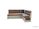 Кухонный Угловой диван "ФОРУМ-1МС", Коричневый/Слоновая кость, Правый