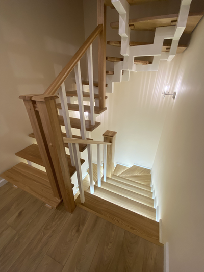 Лестница на металлическом каркасе - проект №213