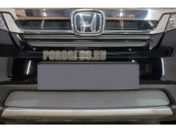 Защита радиатора для Honda Pilot 2018- (2 части) chrome верх