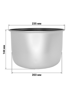 Чаша с антипригарным покрытием для мультиварки Normann AMC-433, 434, 521