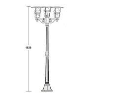 Светильник садово-парковый  серии Tokio2-3