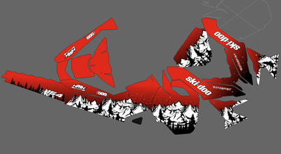 Наклейки на снегоход горы ёлки SKI DOO 2014 - 2016