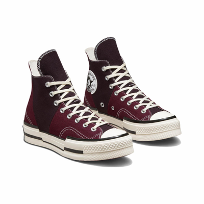 кеды Converse Chuck 70 Plus бордовые высокие на платформе A01389C фото купить на официальном сайте
