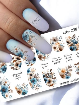 Слайдер-дизайн для ногтей LIKE-208