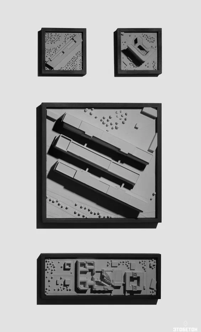 Сувенирный макет здания из бетона