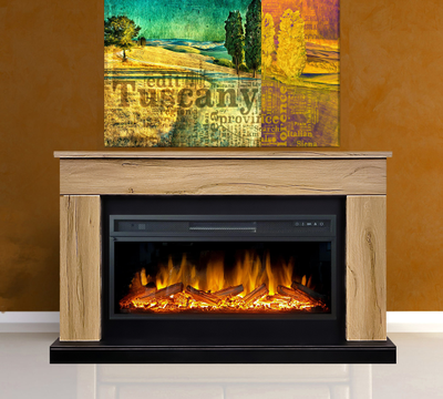 Линейный камин Bergen дуб галифакс