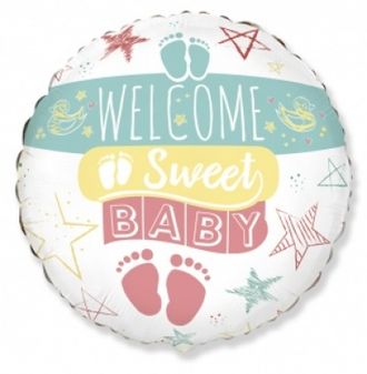 круг 18" "welcome sweet baby"