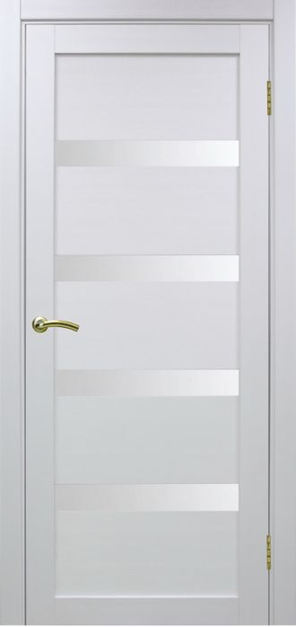 Межкомнатная дверь "Турин-505" белый монохром (стекло)