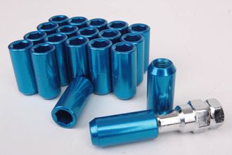 Комплект гаек Max Guard конус 12*1,25 синий HEX внутренний