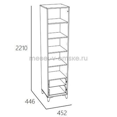 Шкаф-пенал Морти - 041.13