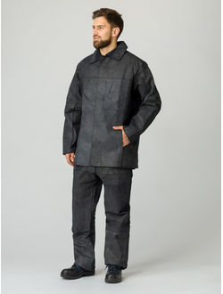 Костюм сварщика цельноспилковый 2 кл.защиты(Спилок 0,9-1,2), черный(А8)